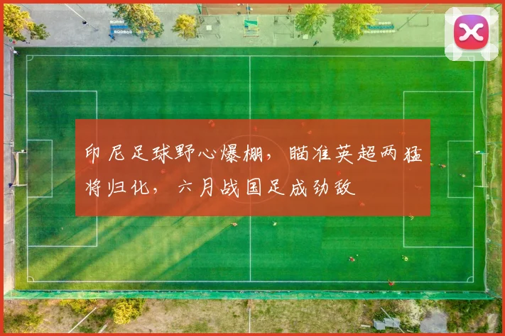 印尼足球野心爆棚，瞄准英超两猛将归化，六月战国足成劲敌